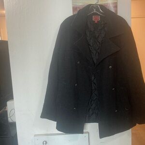 Tommy Hilfiger Black Pea Coat for Men